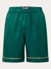 Loose fit korte broek van zijde - Groen