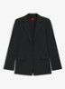 Atana blazer in wolblend met klepzakken - Zwart