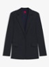Atana blazer in wolblend met klepzakken - Donkerblauw