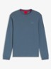 Austin pyjamatop met logo - Staalblauw
