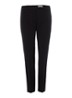 Tiluna mid waist slim fit cropped pantalon in wolblend - Zwart
