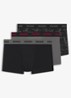 Boxershorts met logoband in 3-pack - Grijs