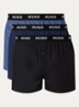 Boxershorts met logoband in 3-pack - Donkerblauw