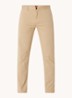 David slim fit chino met stretch - Beige