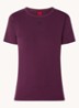 Deloris T-shirt met logoborduring - Aubergine