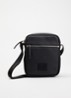 Ethon crossbodytas met logo en verstelbare schouderriem - Black-001 / Zwart