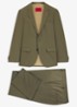 Henry/Getlin232X slim fit 2-delig pak in wolblend - Groen