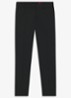 Hetana mid waist slim fit pantalon in wolblend met steekzakken - Zwart