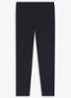 Hetana mid waist slim fit pantalon in wolblend met steekzakken - Donkerblauw