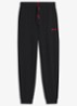 High waist tapered fit joggingbroek met logo - Zwart