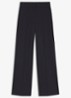 High waist wide fit pantalon met steekzakken - Donkerblauw
