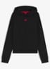 Lounge hoodie met logo - Zwart