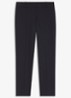 Mid waist tapered fit pantalon met steekzakken - Donkerblauw