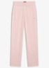 Mid waist wide fit lounge joggingbroek met logo - Lichtroze