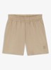 Ninoosta high waist straight fit korte joggingbroek met logoborduring - Light/Pastel Brown-232 / Bruin