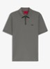 Polo van katoenpiqué met contrastlogo - Dark Grey-025 / Grijs