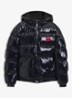 Puffer jas met capuchon - Donkerblauw