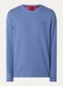 Pyjama-T-shirt van een katoenmix met wafelstructuur - Donkerblauw