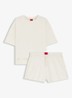 Pyjamaset met mesh detail - Wit