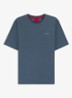 Pyjamashirt met wafelstructuur en logostiksel - Open Blue-496 / Blauw
