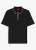 Regular fit polo met logo - Zwart