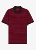 Regular fit polo met streepprint - Rood