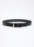 Riem van leer met logo - Zwart