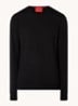 San Cedric fijngebreide pullover van wol - Zwart