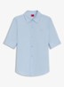 Sarepla blouse met logoborduring - Open Blue-476 / Blauw