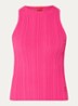Sarepla  ribgebreide top met logoborduring  - Bright Pink-675 / Roze