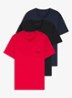 Set van drie katoenen T-shirts in meerdere kleuren met logoprint - Grijsmele