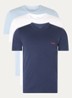 Set van drie katoenen T-shirts in meerdere kleuren met logoprint - Blauw