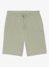 Short van katoenen sweatstof met logoprint - Light/Pastel Green-337 / Groen