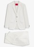 Slim fit 2-delig pak in katoenblend - Natural-102 / Wit