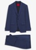 Slim fit 2-delig pak in wolblend - Donkerblauw