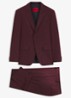Slim fit 2-delig pak in wolblend - Dark Red-603 / Rood