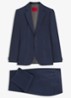 Slim fit 2-delig pak van linnen - Donkerblauw