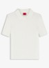 Slim fit polo met structuur - Wit