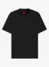 Slim-fit T-shirt van stretchkatoen met opstaande kraag - Zwart