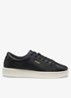 Sneaker van leer met logo - Zwart