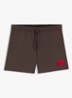 Sneldrogende zwemshorts met logolabel - Dark Brown-201 / Bruin