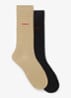 Sokken met logo in 2-pack - Medium Beige-269 / Beige