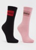 Sportsokken met logo in 2-pack - Roze