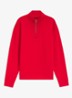 Sweatshirt van katoenen badstof met logo en ritskraag - Oudroze