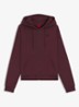 Sweatvest met logoborduring en capuchon - Aubergine