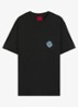 T-shirt met logo- en backprint - Zwart