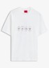 T-shirt met logo- en backprint - Wit