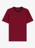 T-shirt met streepprint - Rood