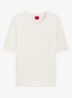 T-shirt met stretch - Gebroken wit