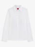 The Fitted Shirt blouse met stretch - Wit